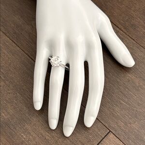 VICTORIA EMERSON Brilliance Moissanite Solitaire Ring, 3.0CT White Gold Band